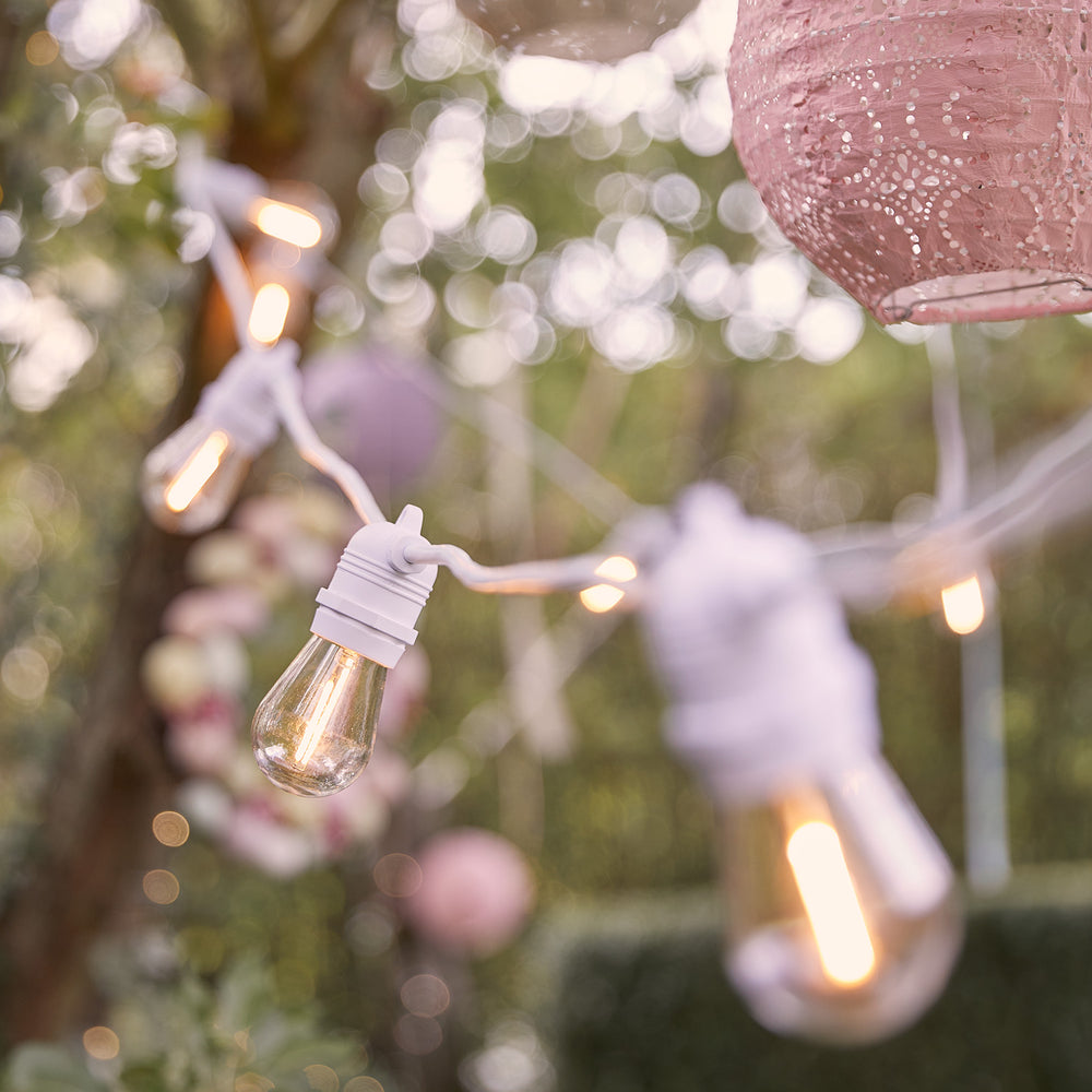 Ultimate Connect 35m 70er LED Lichterkette Glühbirnen warmweiß koppelbar weißes Kabel