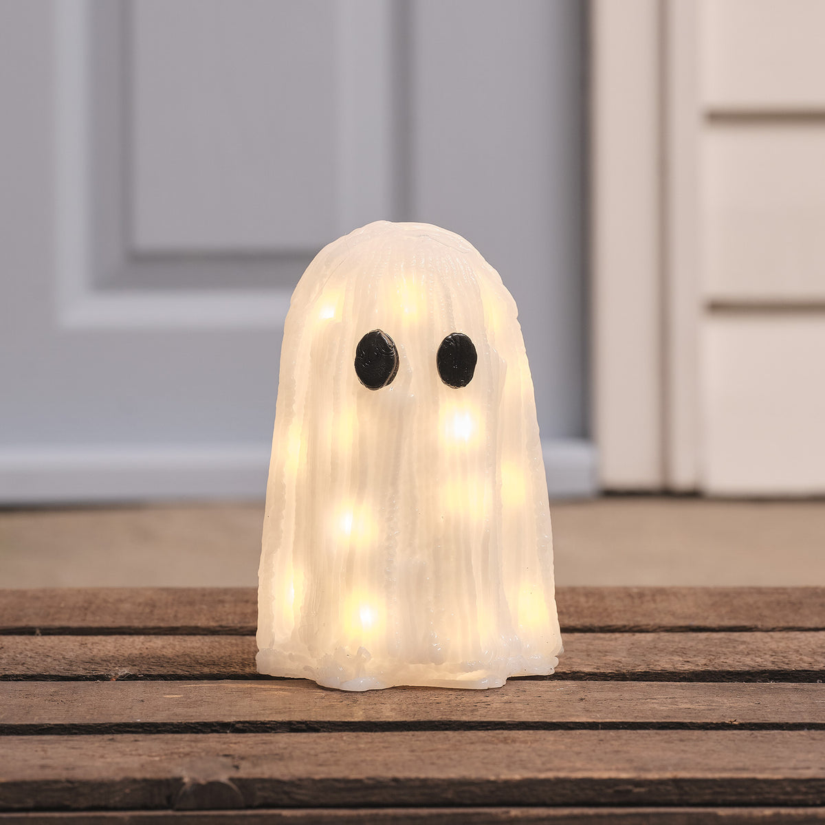 LED-Halloween-Figur aus Acryl mit Timer – Geist
