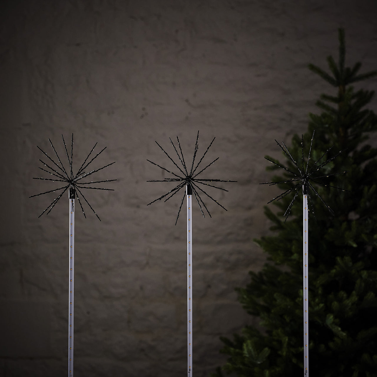 3er Set 70cm LED Starburst Stableuchten