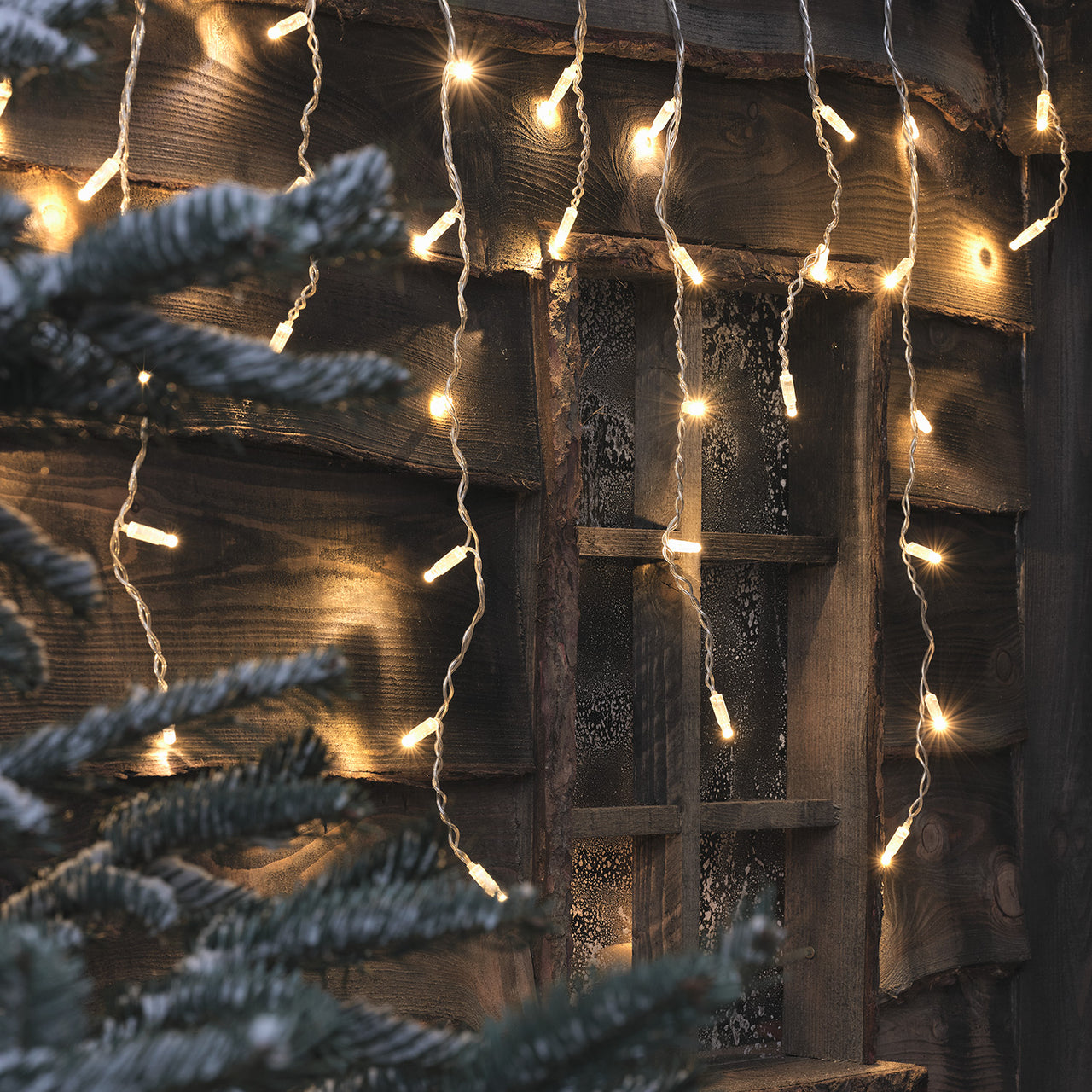 2m Bicolor LED Eiszapfen Lichterkette