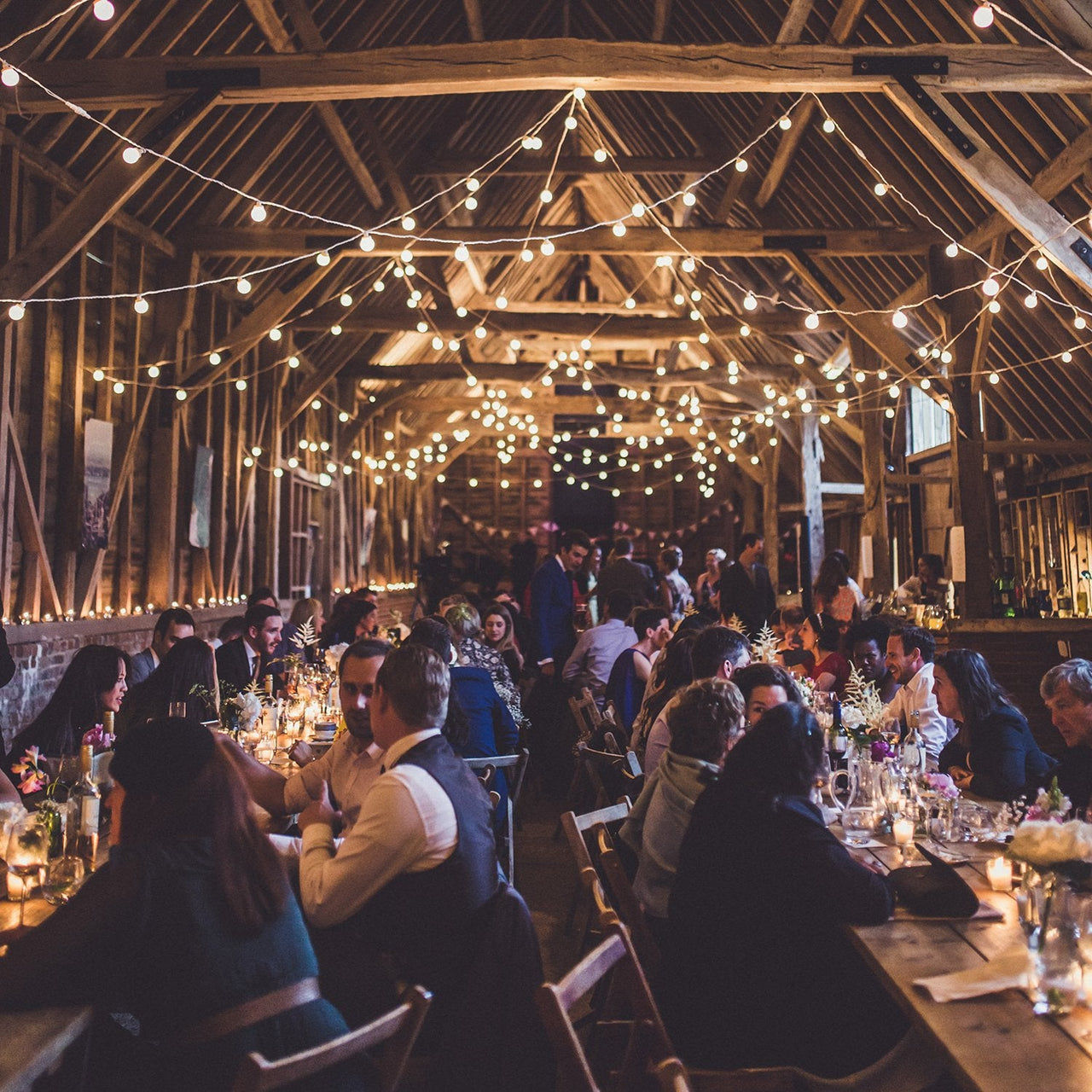 Pro Connect 80m 160er Party Lichterkette warmweiß koppelbar weißes Kabel
