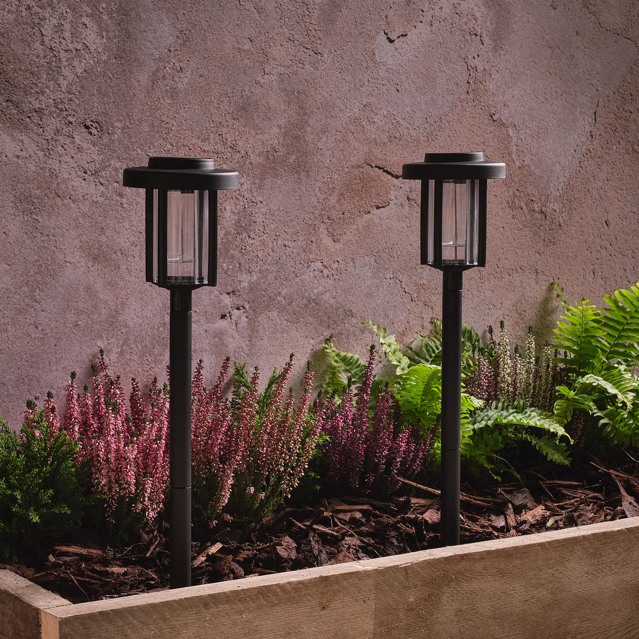 2er-Set "Dartmoor" Solar-Gartensteckleuchten mit Filament-LED