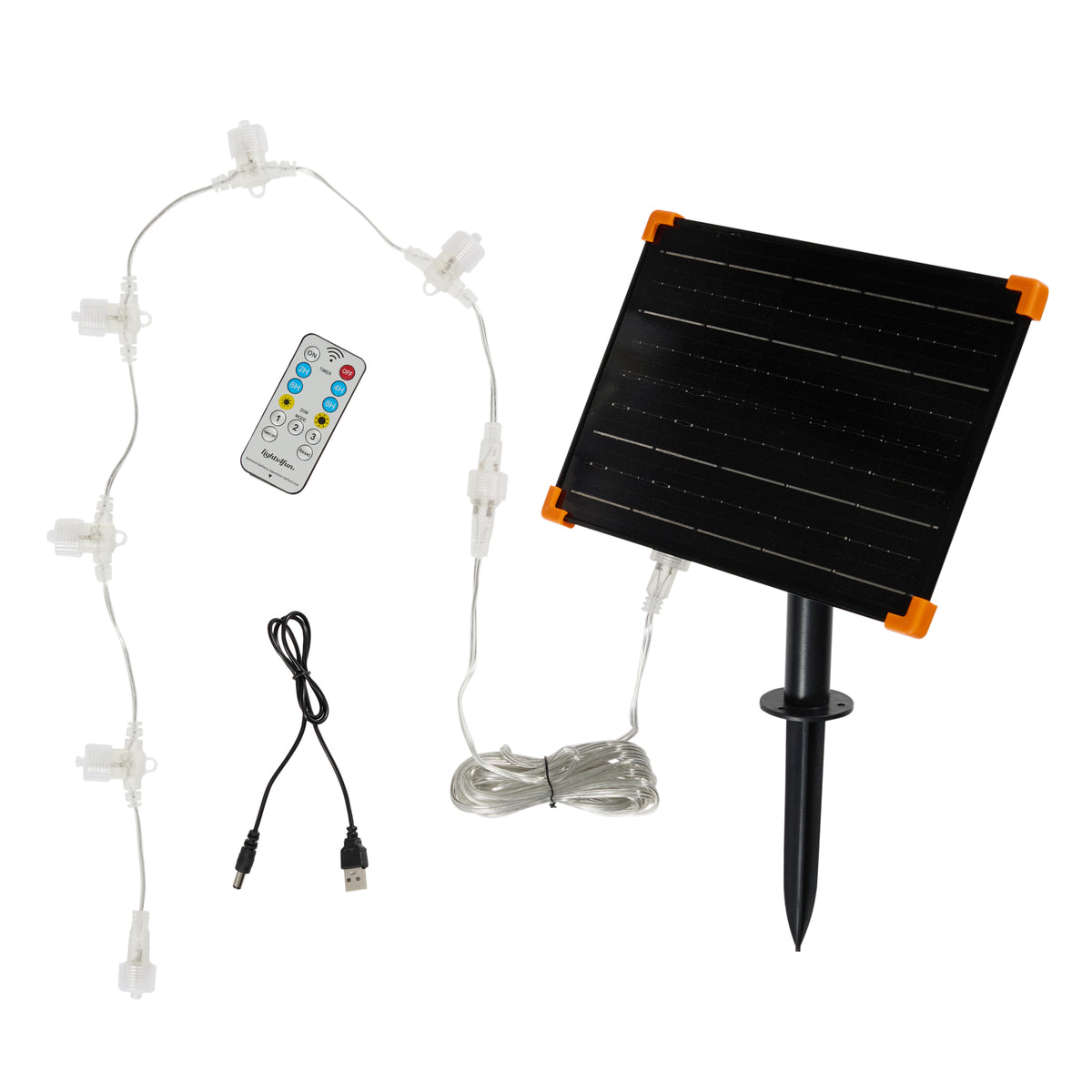 Weißes Solar-LED-Rentier Arkendale 180 cm mit zweifarbigen LEDs und Fernbedienung