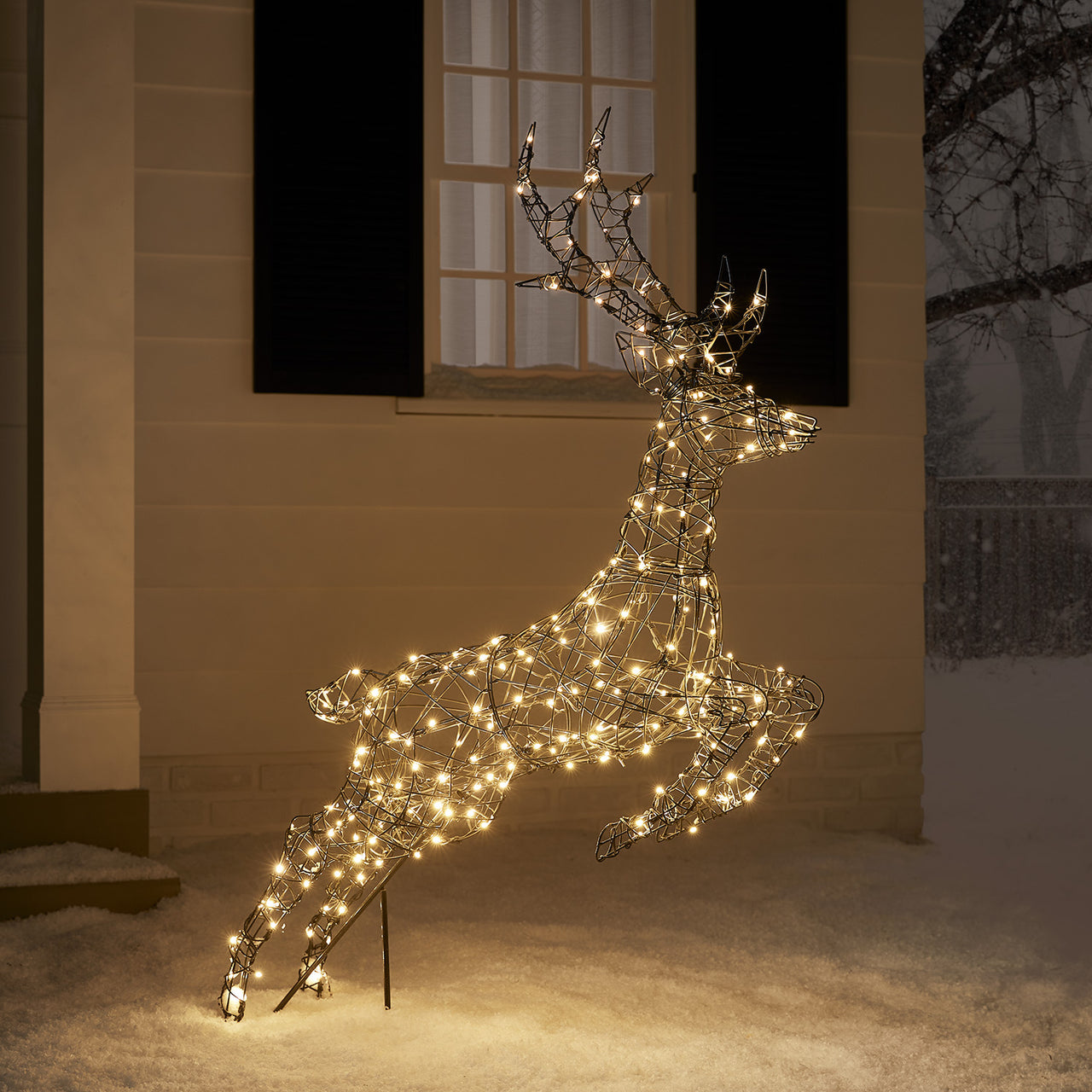 Springendes Solar-LED-Rentier Hirsch L Harlow