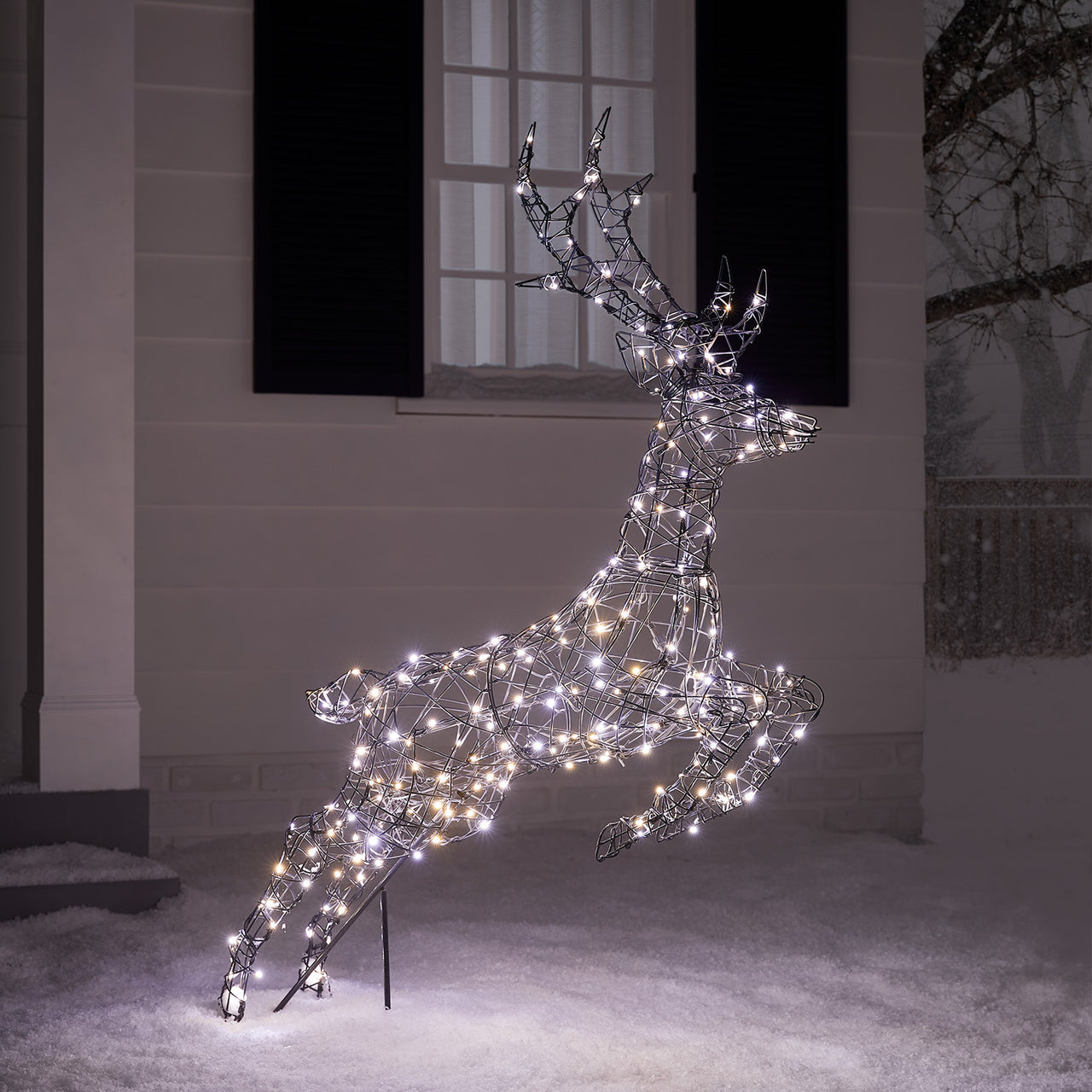 Springendes Solar-LED-Rentier Hirsch L Harlow