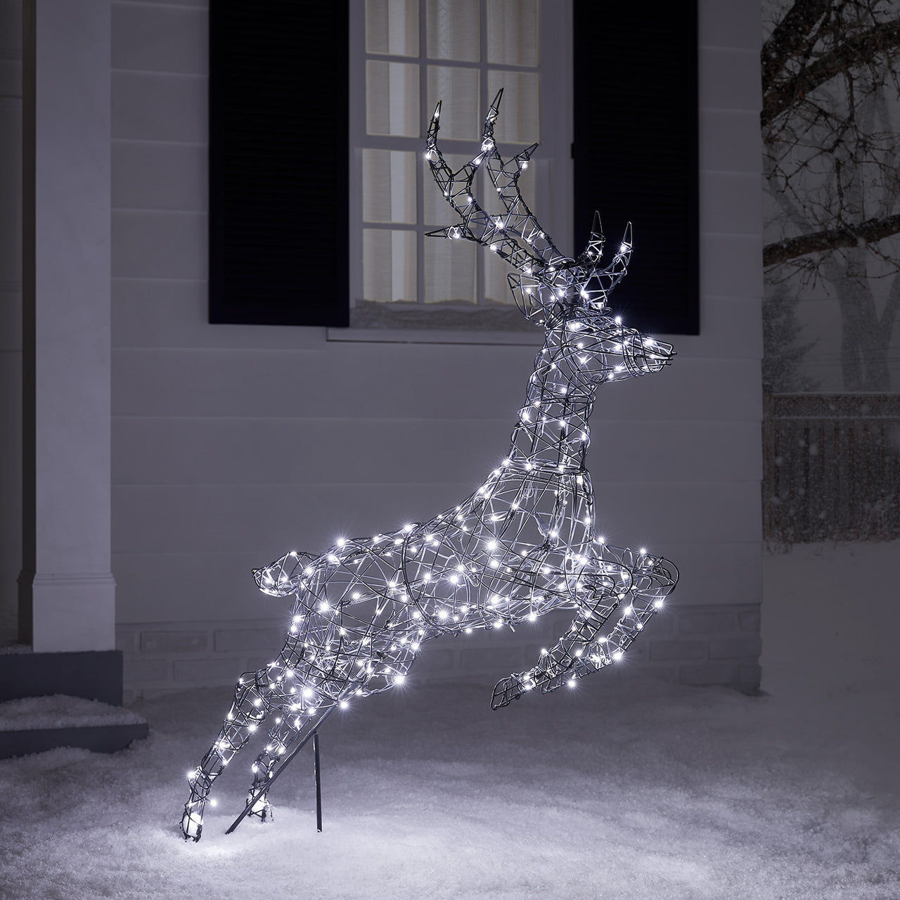 Springendes Solar-LED-Rentier Hirsch L Harlow