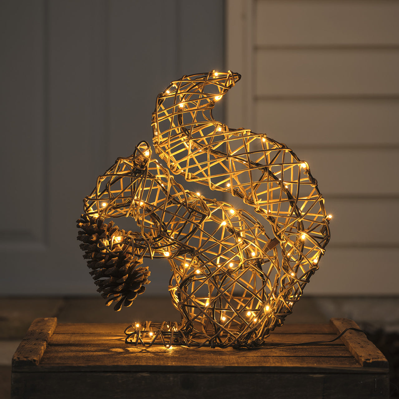 Sherwood Rattan LED-Gartenfigur  Eichhörnchen