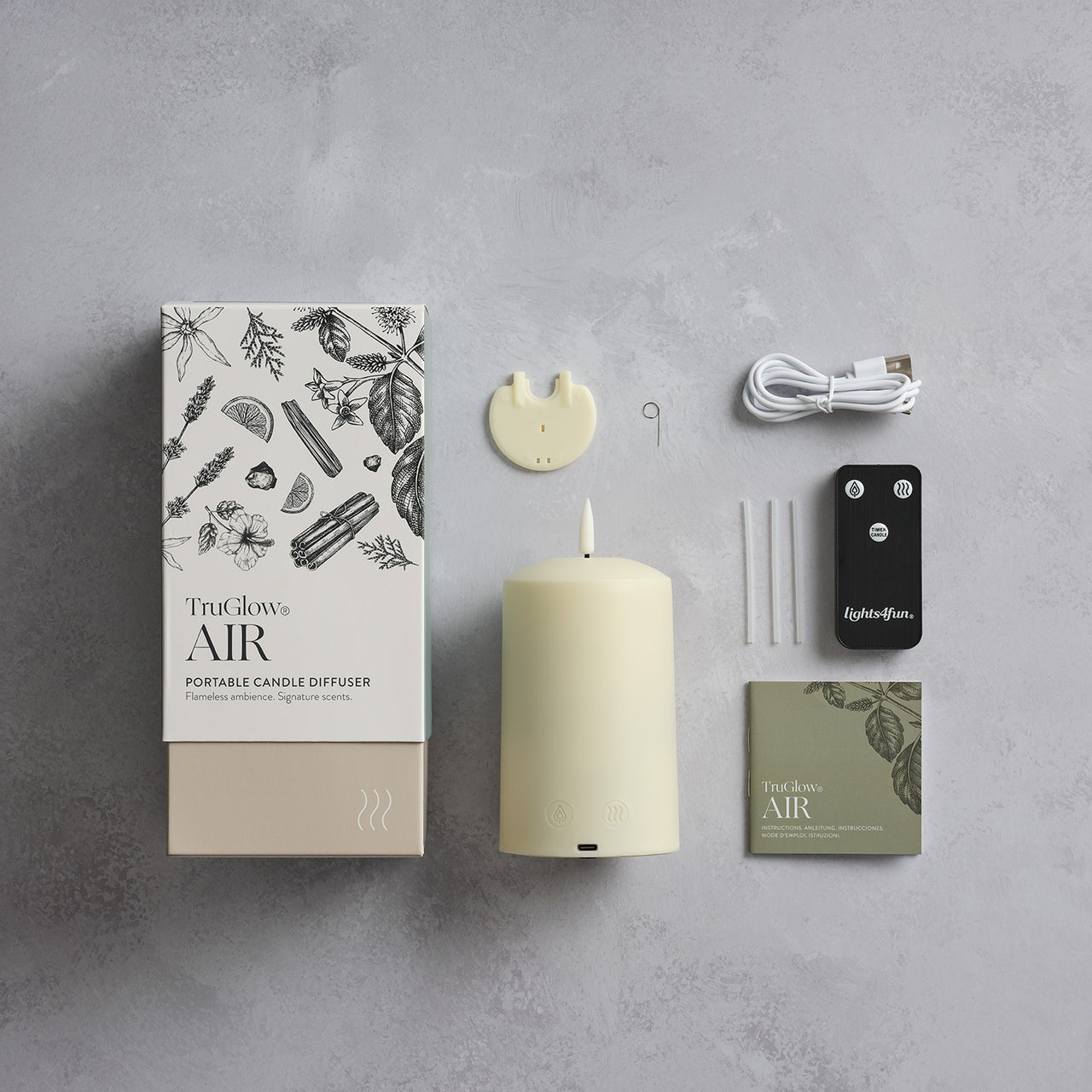 TruGlow AIR® LED Kerze mit Duftdiffusor & Duftöl-Bundle Herbst/Winter, Dusk/Dawn