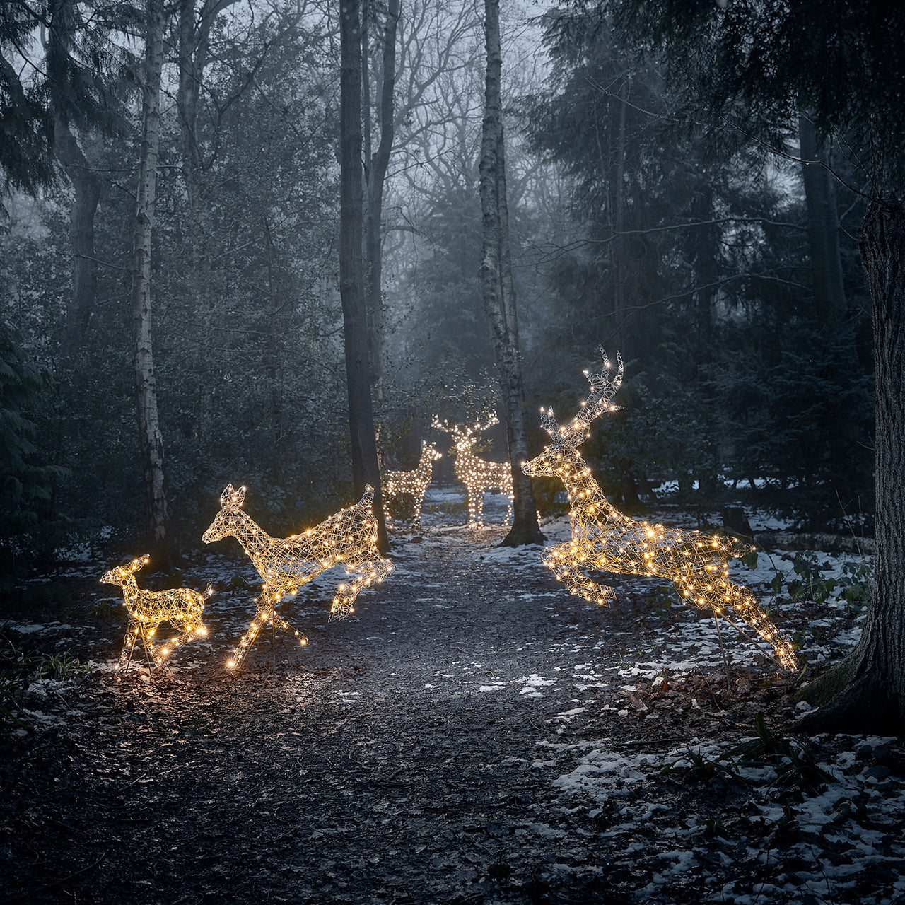 Springendes LED-Rentier Hirsch L Harlow