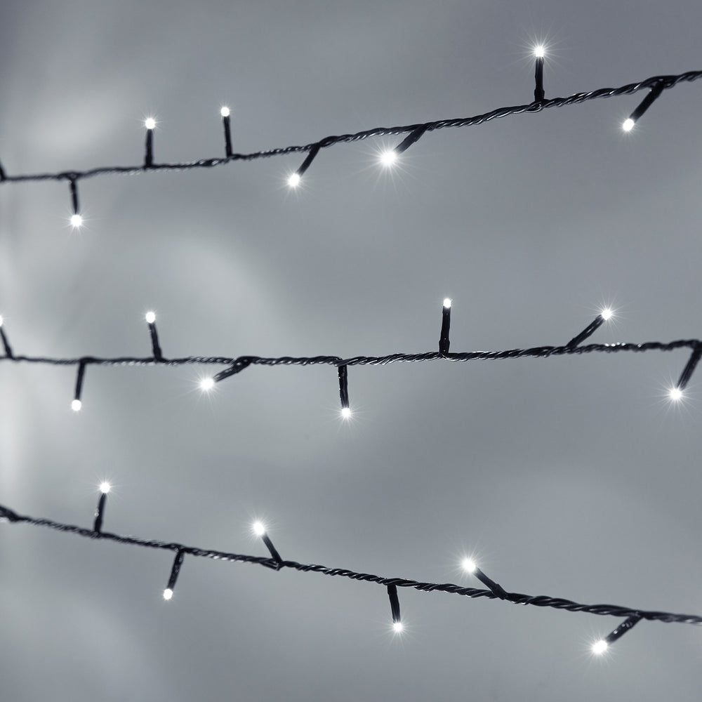 Essential Connect 40m 400er LED Lichterkette weiß koppelbar grünes Kabel