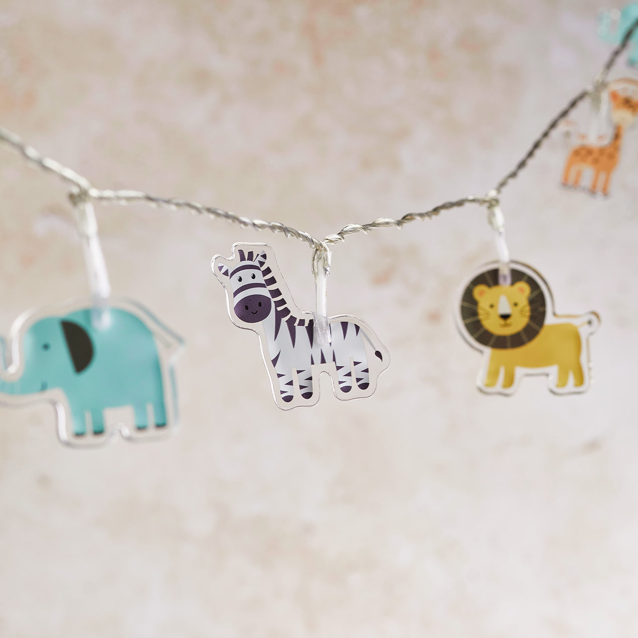 12er Safari Lichterkette Kinderzimmer