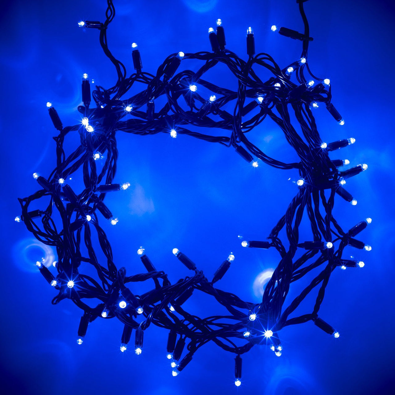 Core Connect 40m 400er LED Lichterkette blau koppelbar grünes Kabel