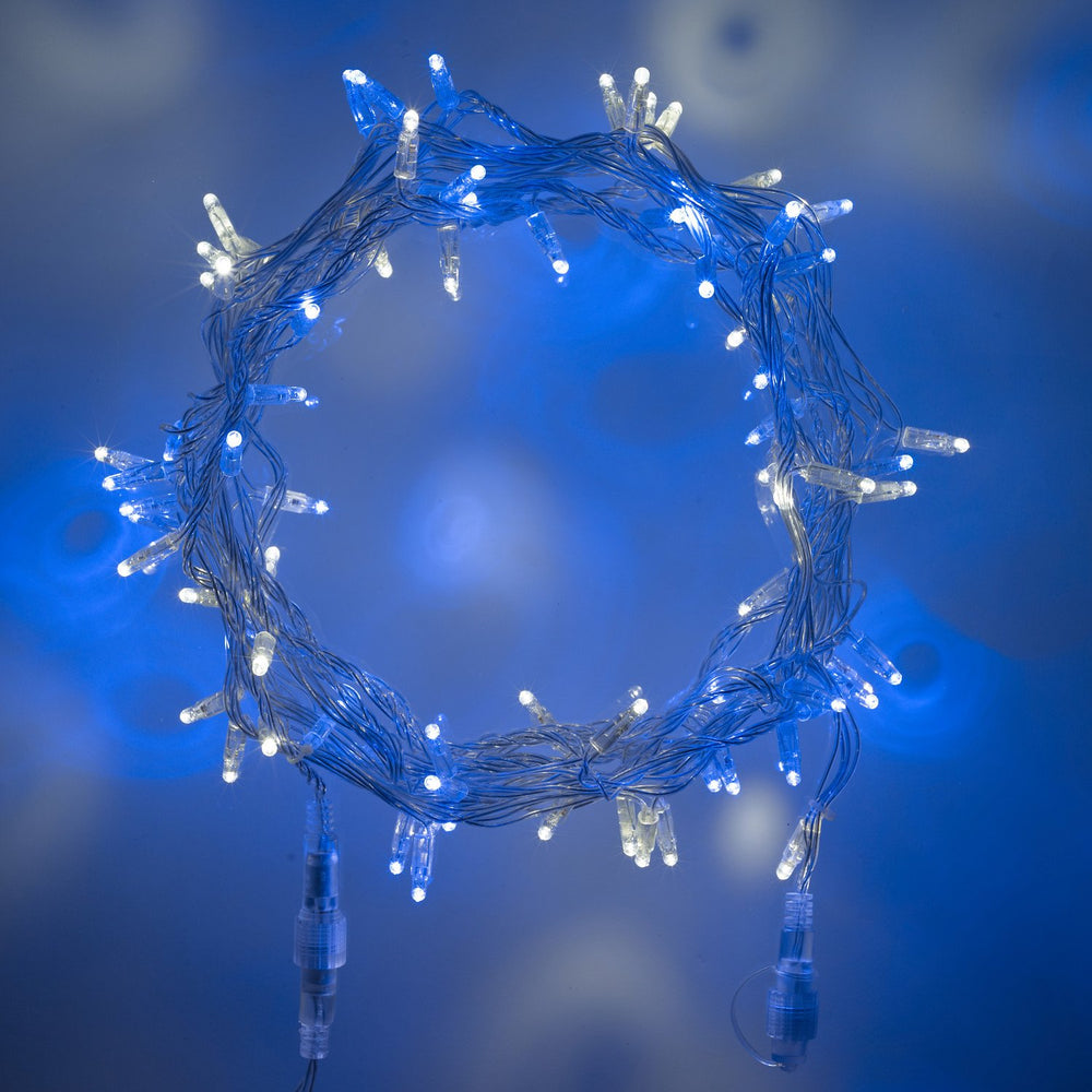 Core Connect 30m 300er LED Lichterkette blau weiß koppelbar transparentes Kabel
