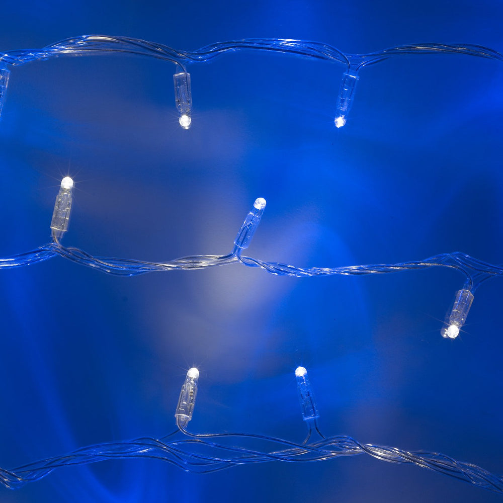 Core Connect 30m 300er LED Lichterkette blau weiß koppelbar transparentes Kabel