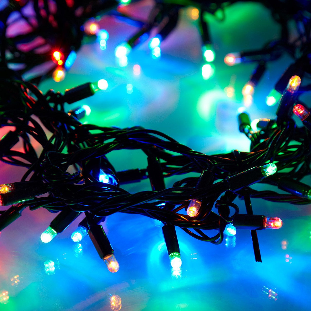 Core Connect 40m 400er LED Lichterkette bunt koppelbar grünes Kabel