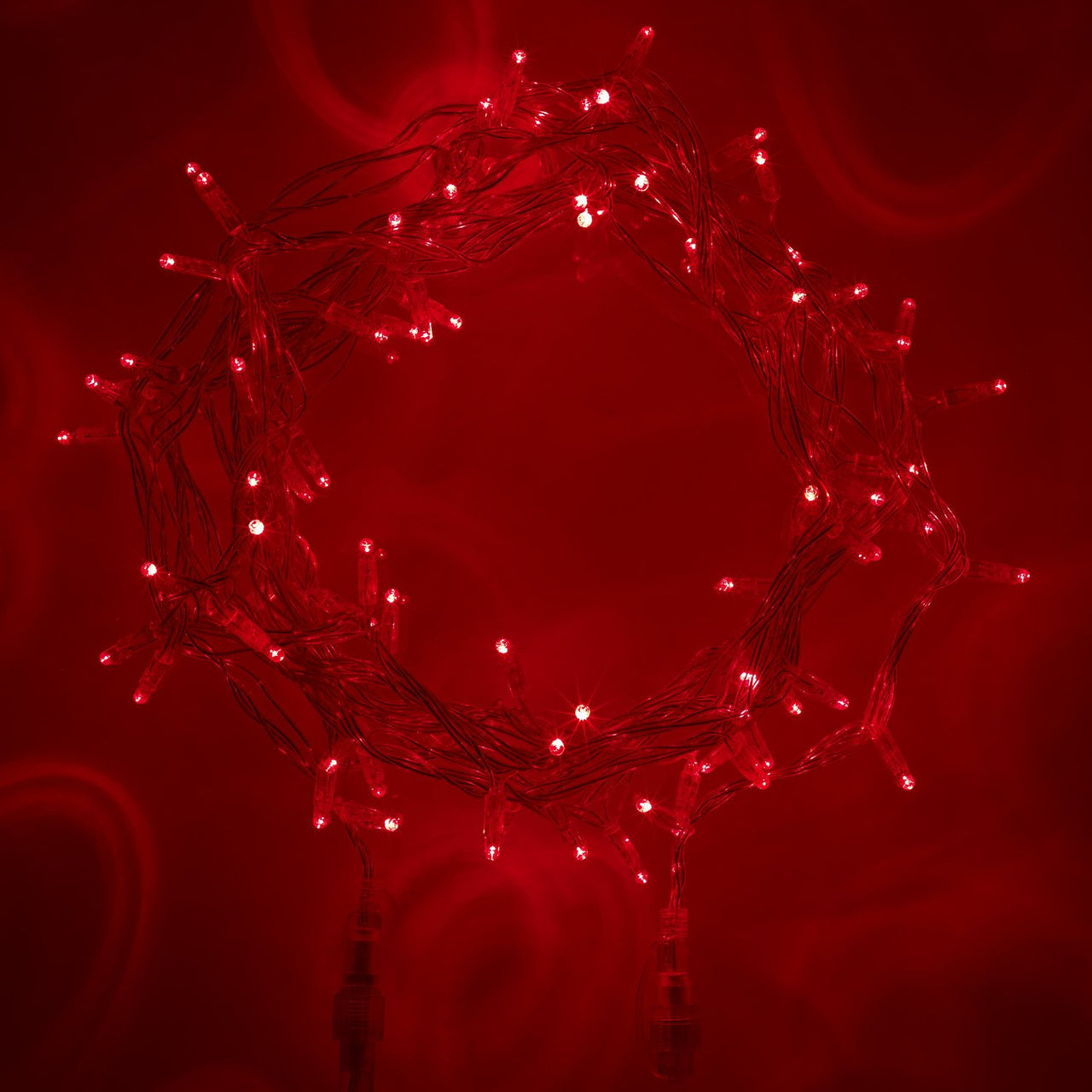 Core Connect 50m 500er LED Lichterkette rot koppelbar transparentes Kabel