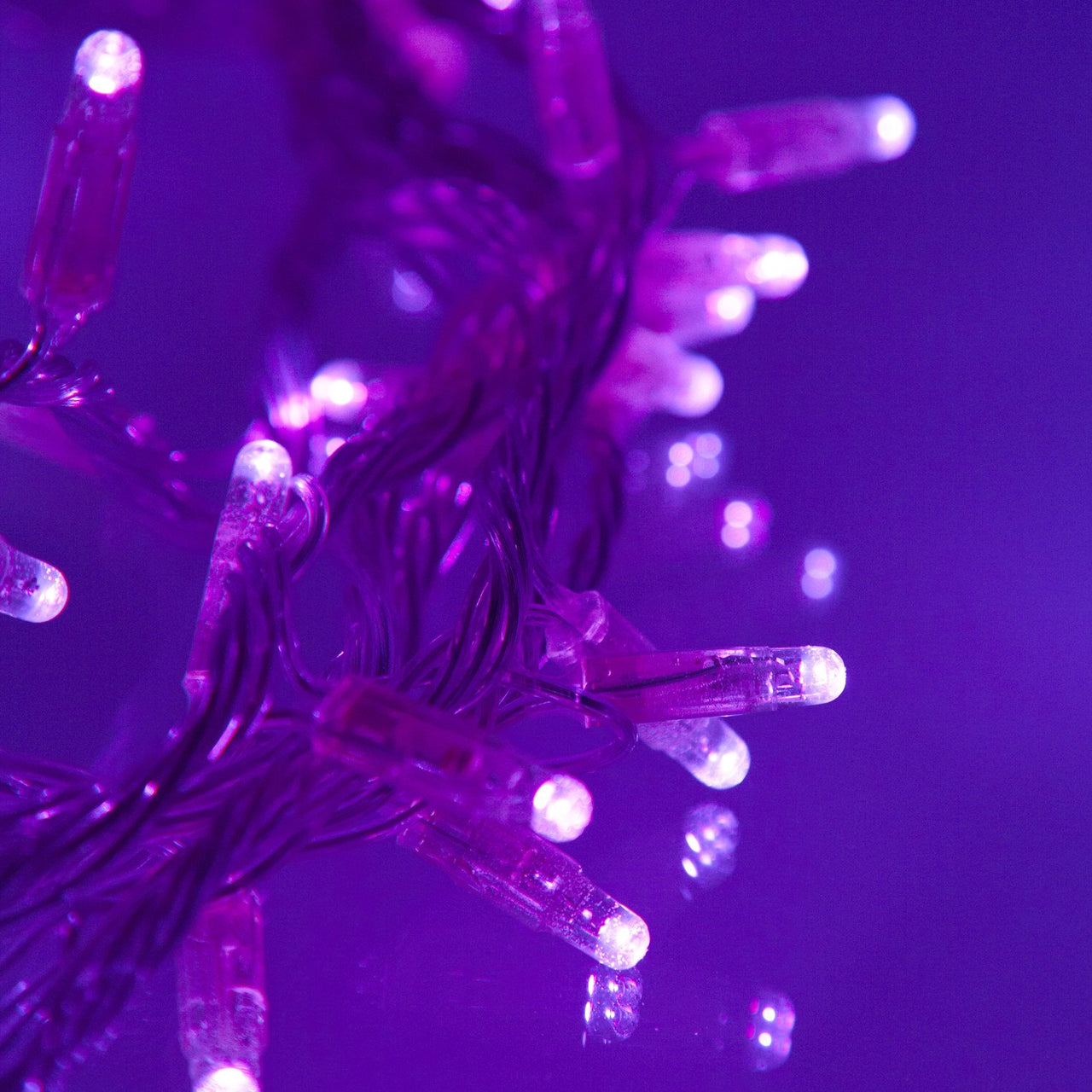 Core Connect 40m 400er LED Lichterkette lila koppelbar transparentes Kabel
