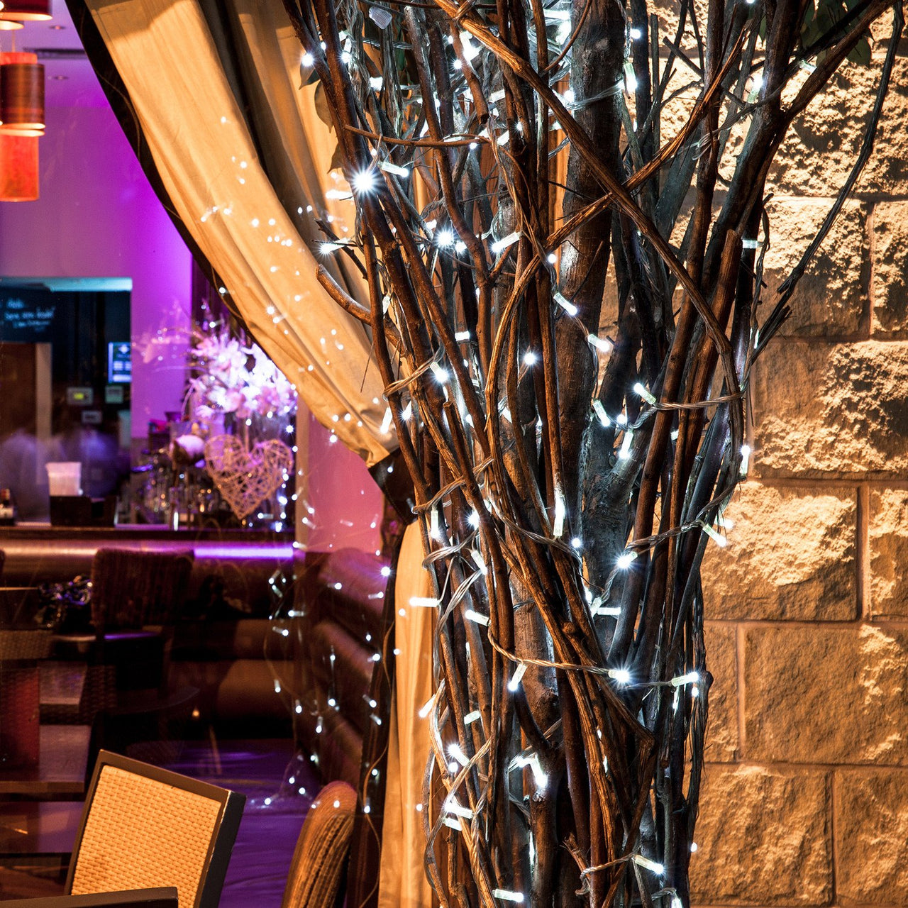 Core Connect 50m 500er LED Lichterkette weiß koppelbar transparentes Kabel