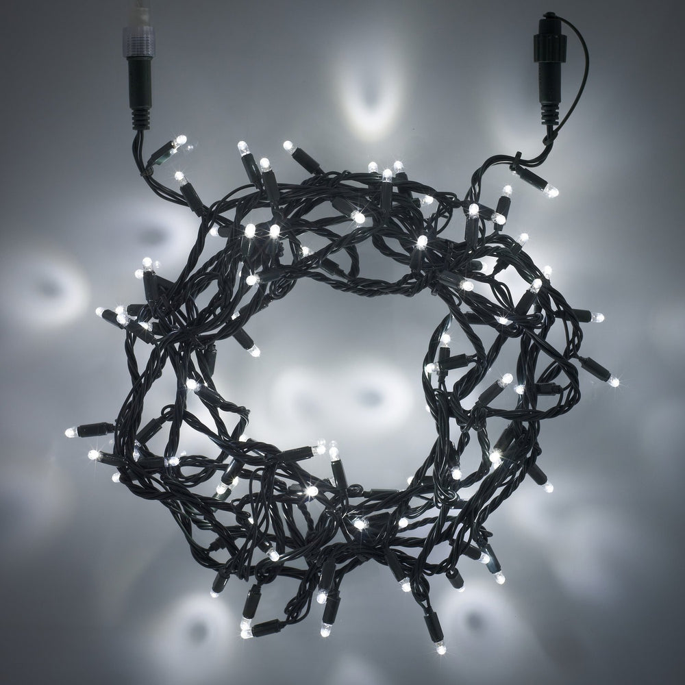 Core Connect 80m 800er LED Lichterkette weiß koppelbar grünes Kabel