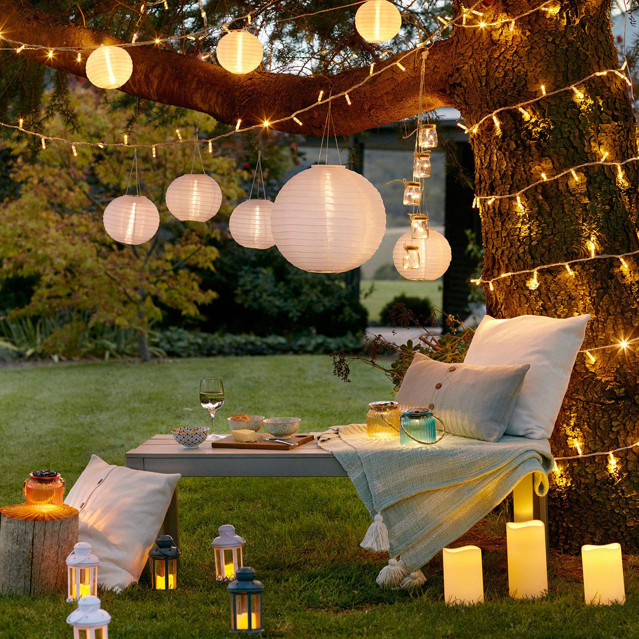 Core Connect 50m 500er LED Lichterkette warmweiß koppelbar transparentes Kabel