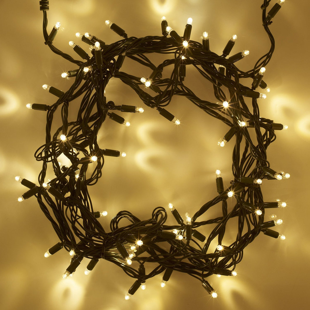 Core Connect 70m 700er LED Lichterkette warmweiß koppelbar grünes Kabel