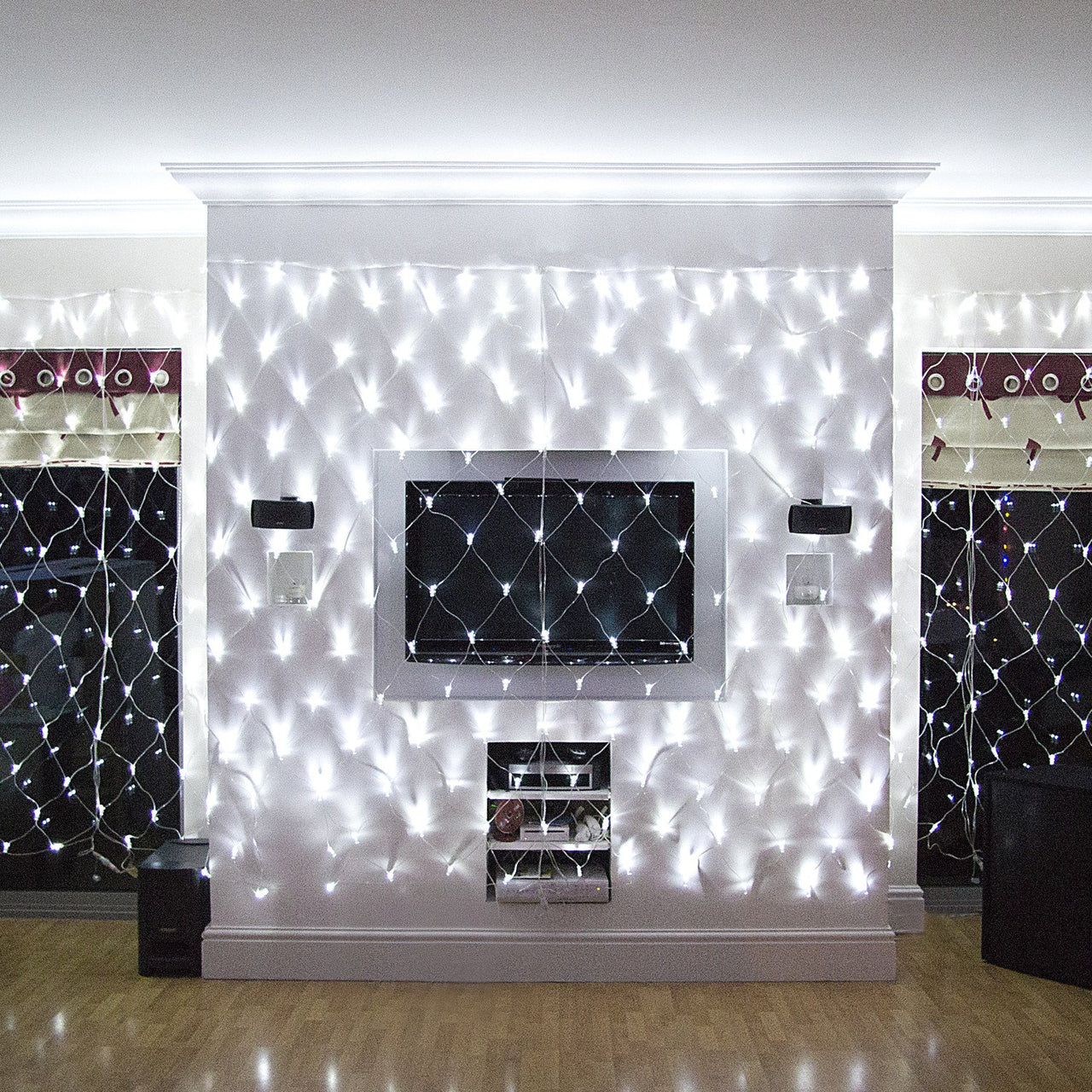 Core Connect 4m x 2m 280er LED Lichternetz weiß koppelbar transparentes Kabel