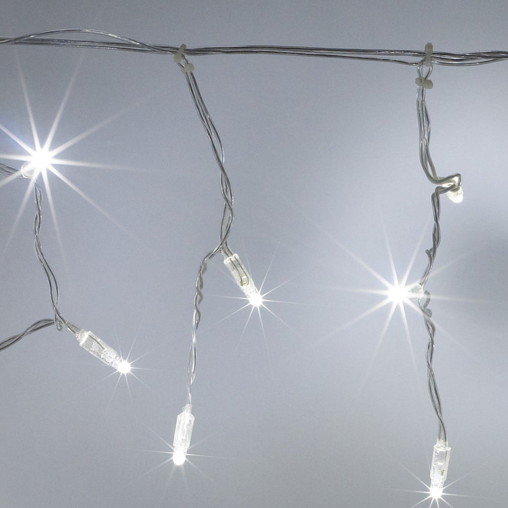 Core Connect 10m 320er LED Eiszapfen Lichterkette weiß koppelbar transparentes Kabel