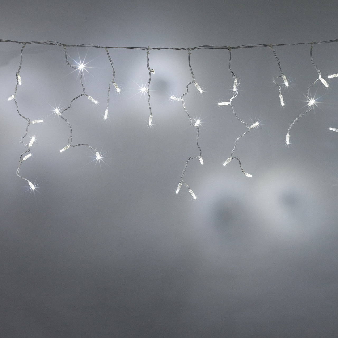 Core Connect 6m 192er LED Eiszapfen Lichterkette weiß koppelbar transparentes Kabel