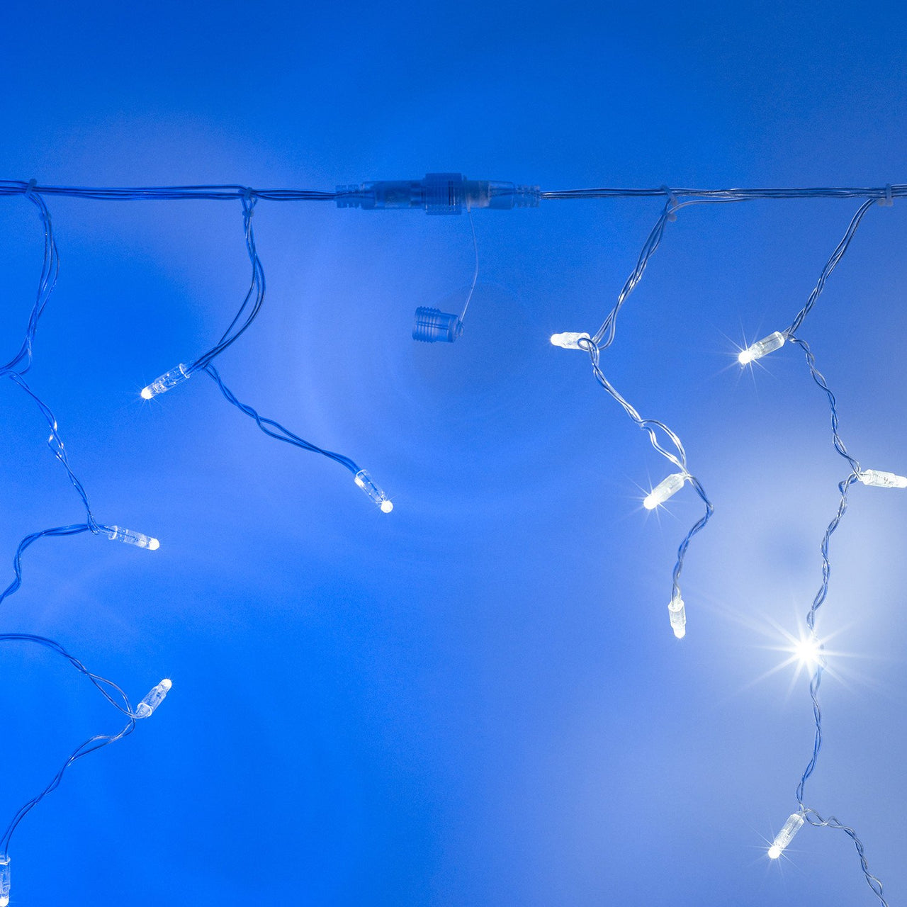 Core Connect 6m 192er LED Eiszapfen Lichterkette weiß koppelbar transparentes Kabel