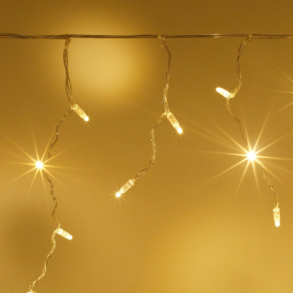 Core Connect 10m 320er LED Eiszapfen Lichterkette warmweiß koppelbar transparentes Kabel