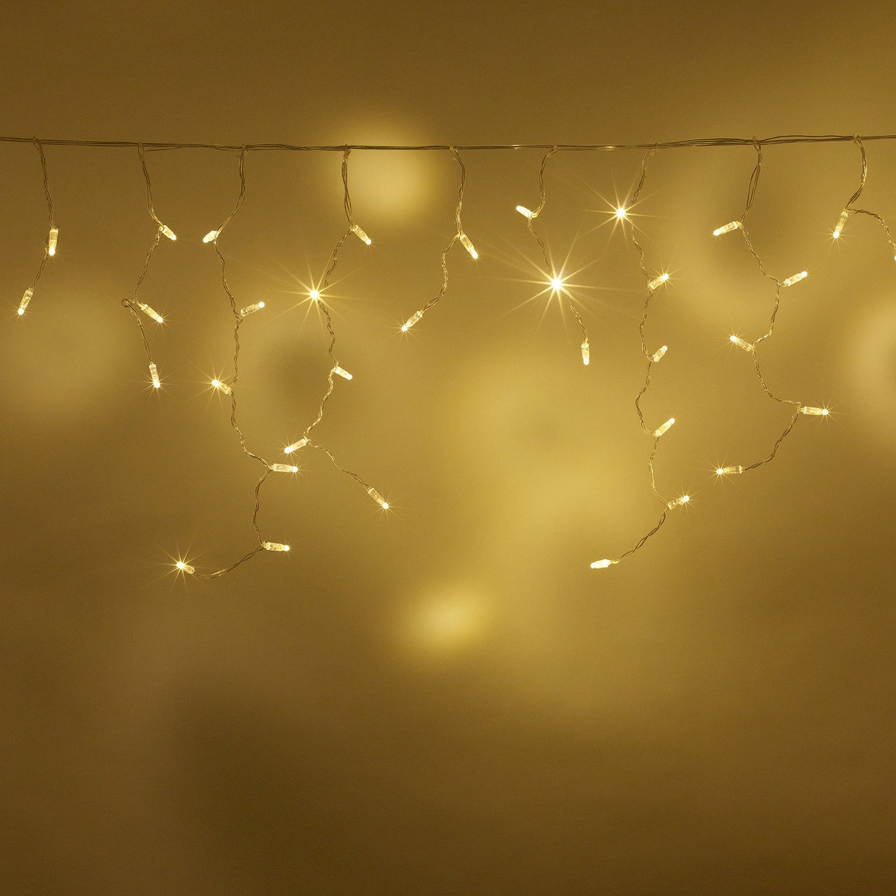 Core Connect 24m 768er LED Eiszapfen Lichterkette warmweiß koppelbar transparentes Kabel